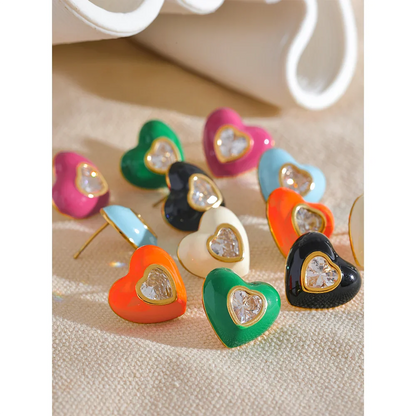 Heart Stud Earrings