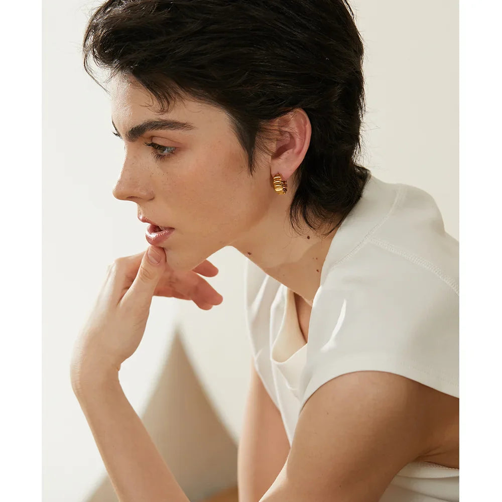 Twisted Hoop Earrings