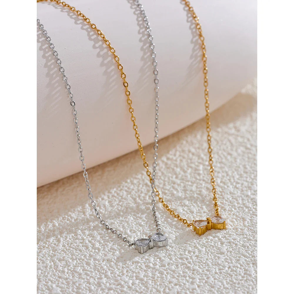 Gold Bow Necklace