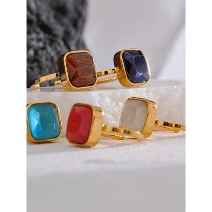 Cats eye stone ring