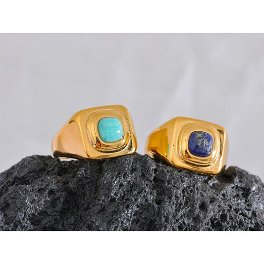 Wide gold ring