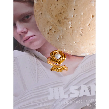 14k Gold Pearl Ring