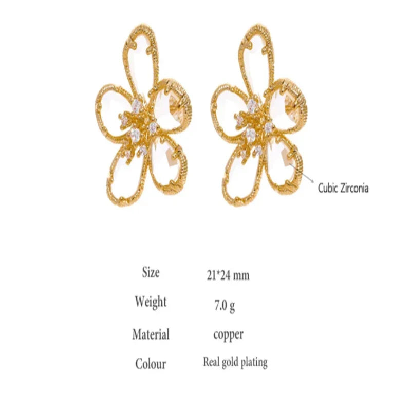 Crystal Flower Earrings