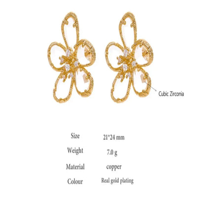 Crystal Flower Earrings