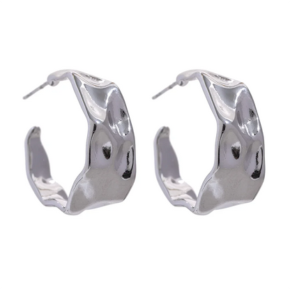 C-Shape Hoop Earrings