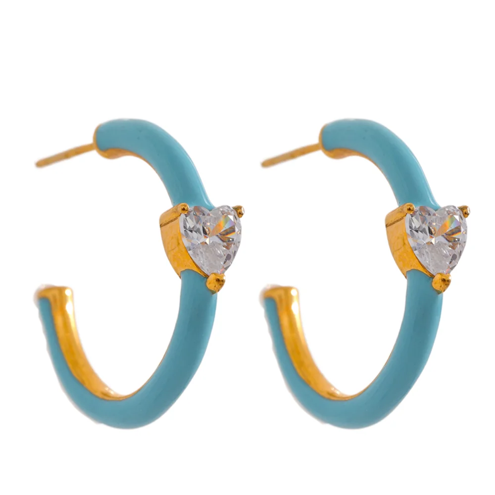 Heart Hoop Earrings