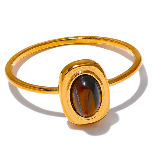 Thin gold ring