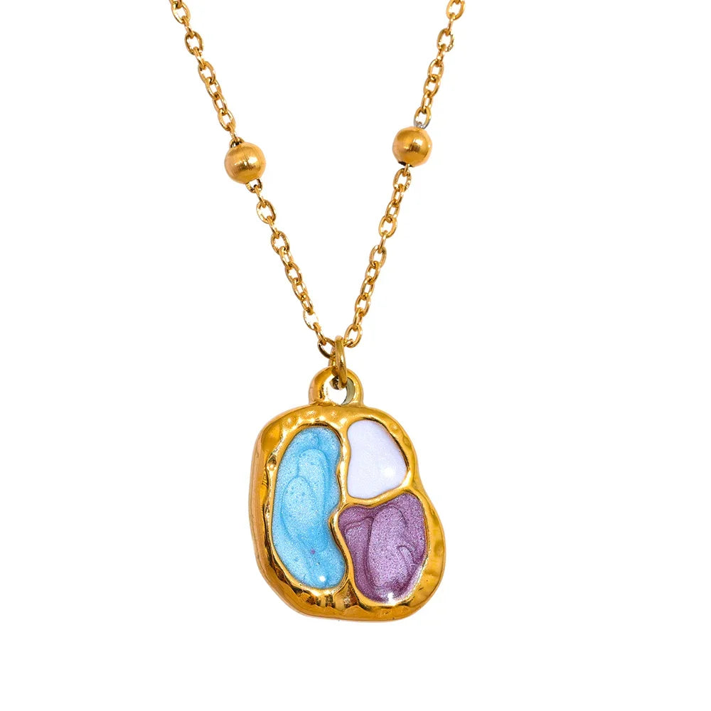 Heart Cubic Zirconia Necklace Gold Chain Jewelry
