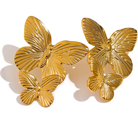 Butterfly earrings studs