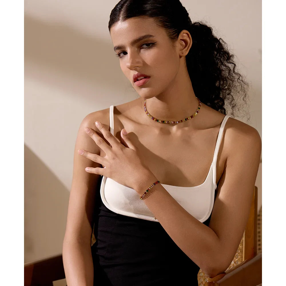 Cubic Zirconia Tennis Necklace