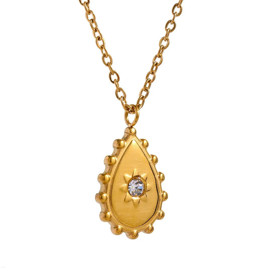 Necklace With Oval Pendant