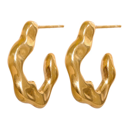 Textured Huggie Earrings