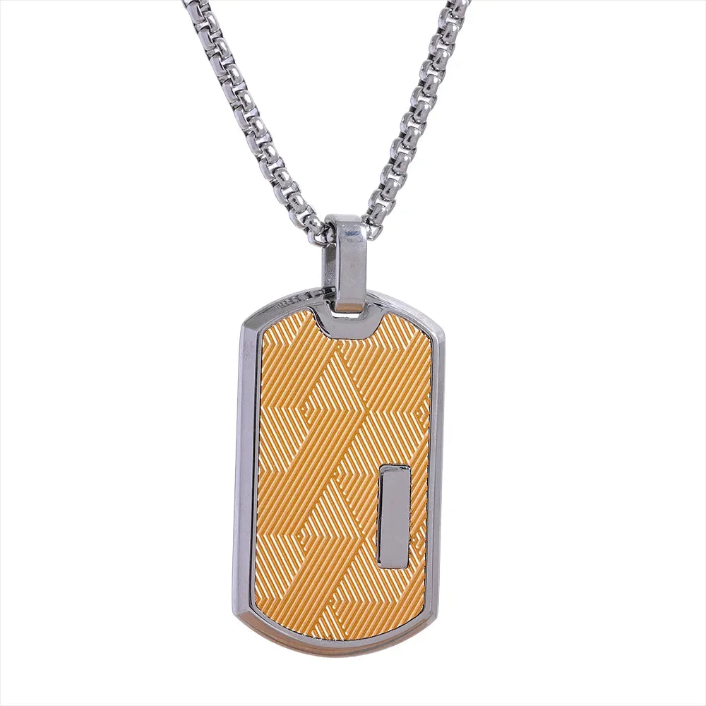 Men's Square Pendant Necklace