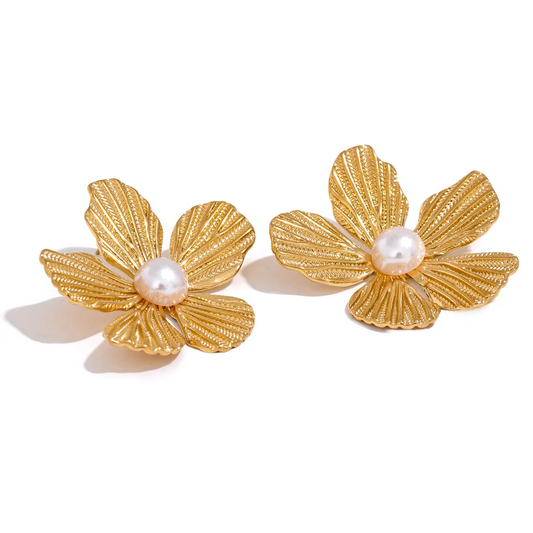 Stainless Steel Flower Studs