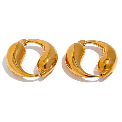 Water Drop Hoop Earrings