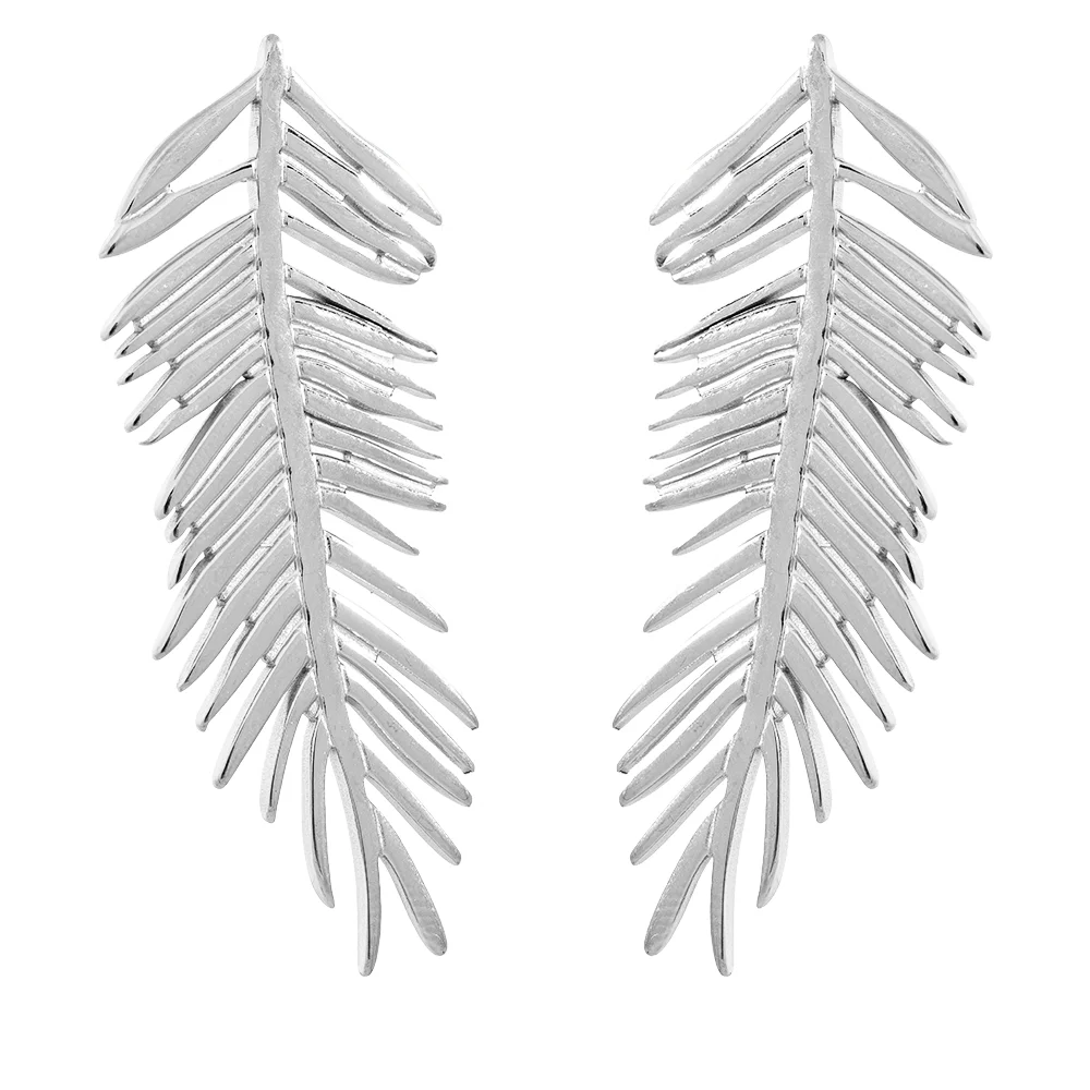 Long Leaves Stud Earrings