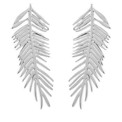 Long Leaves Stud Earrings