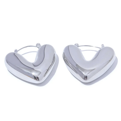 Chunky Heart Hoops