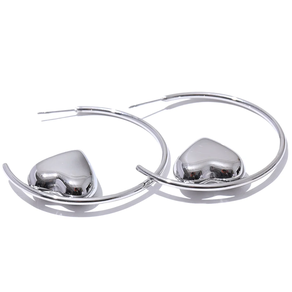 Heart Huggie Earrings