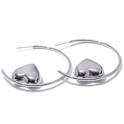 Heart Huggie Earrings