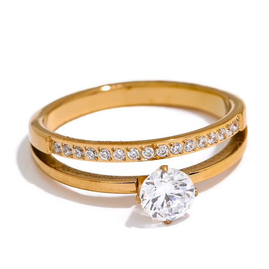 cubic zirconia engagement ring