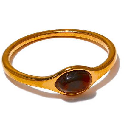 Thin gold ring