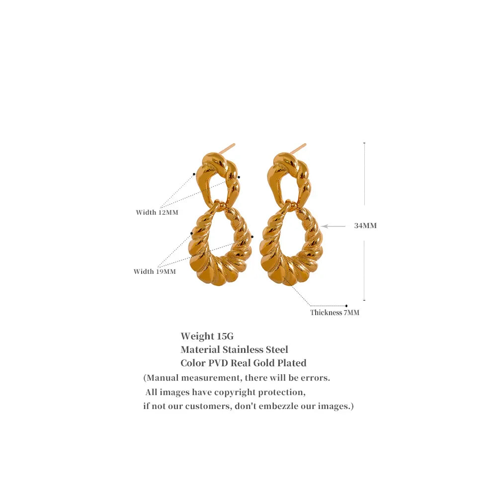 Textured gold hoop earrings