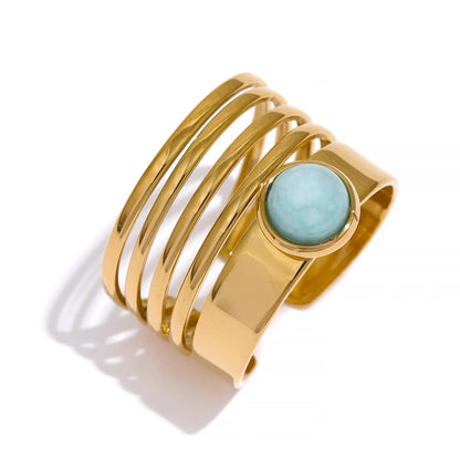 Gold Ring With Blue Stone
