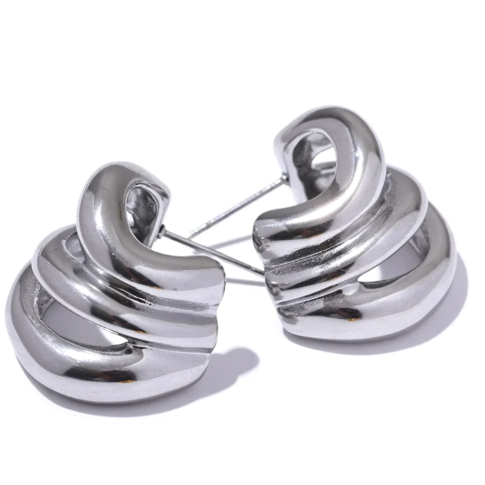 C-Shape Statement Earrings