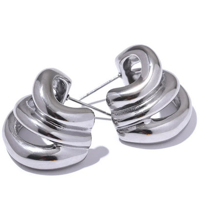 C-Shape Statement Earrings