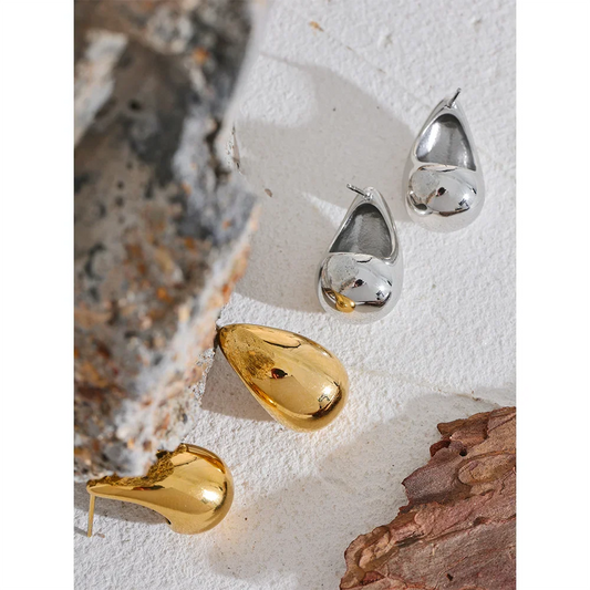 Water Drop Half Empty Earrings