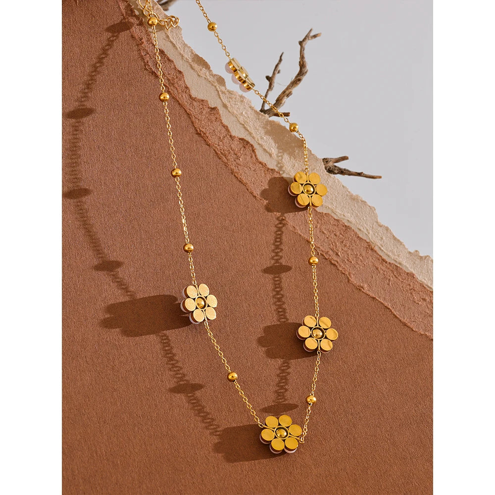 Beaded Flower Necklace