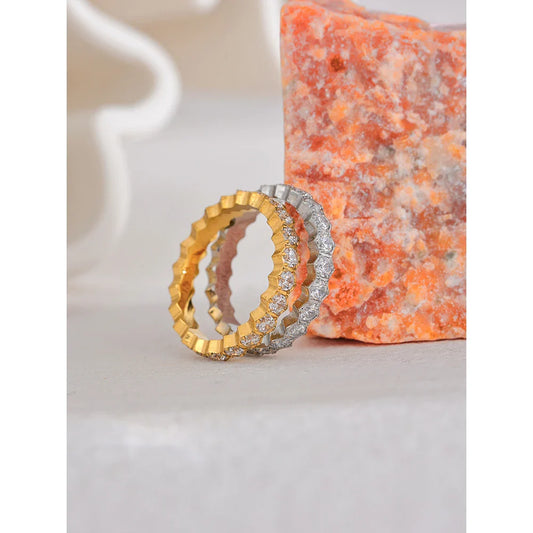 cubic zirconia band rings