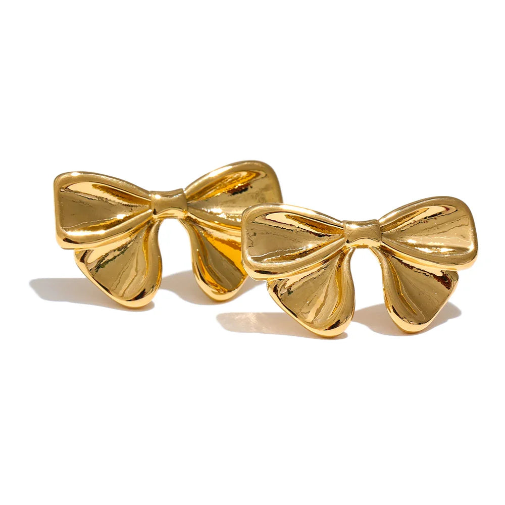 Waterproof Bow Knot Stud Earrings