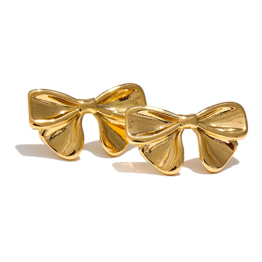 Waterproof Bow Knot Stud Earrings