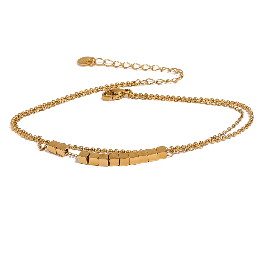 Square Bead Anklet