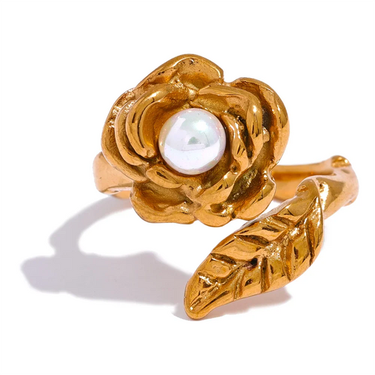 14k Gold Pearl Ring