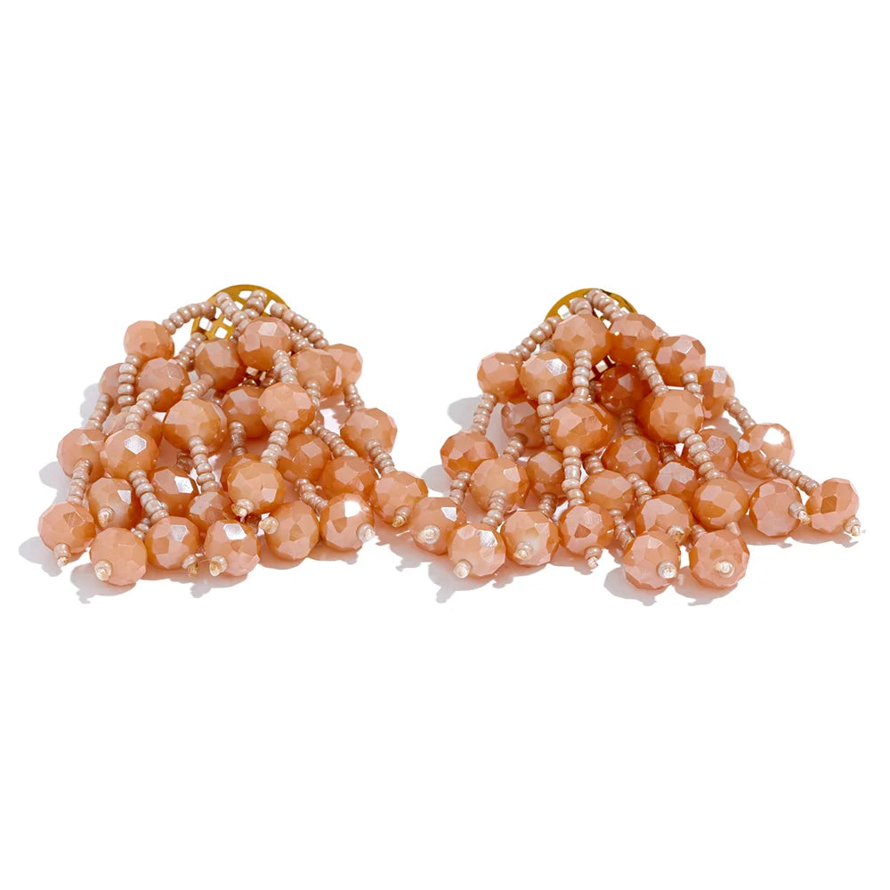 Bicone 6mm Beads Earrings