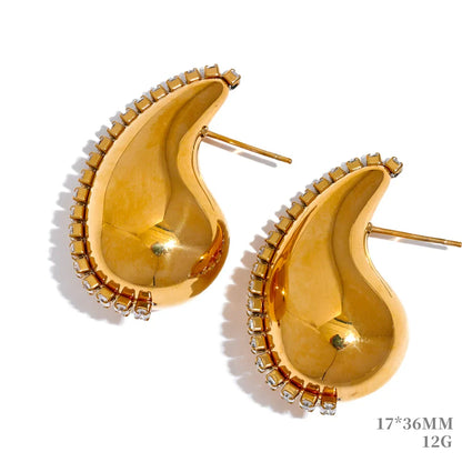 Water Drop Fashion Hollow Stud Earrings