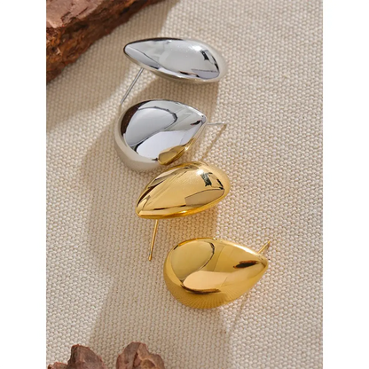 Water Drop Hollow Stud Earrings